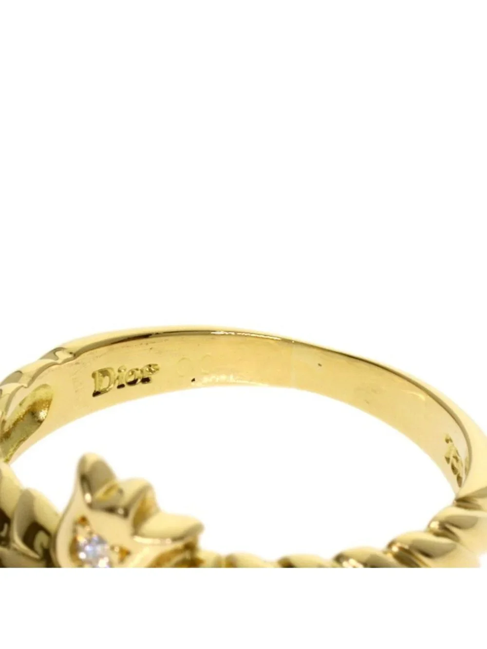 Dior Tulip Diamond Ring 18k Yellow Gold